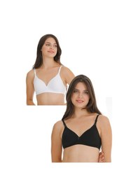 Resim Parlingerie 2li Hamile Modal Kaplı Emzirme Sütyeni Siyah-beyaz Siyah - Beyaz 