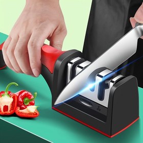 Resim 1 adet Açık Hava Bıçak Bileme Aleti, 4 Aşama Profesyonel Mutfak Bileyici Taş Öğütücü, Bıçaklar Bileyici Taşı Tungsten Elmas Seramik Bileyici Aracı 