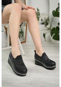 Resim Nesil Shoes Wiss 520 Siyah Dolgu Topuk Kadın Ayakkabı-siyah 