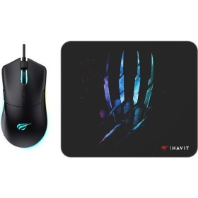 Resim Havit Gamenote MS1037CM Rgb Ledli Makrolu 7200DPI Gaming Oyuncu Mouse + Mouse Pad 