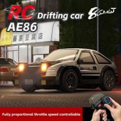 Resim 1:64 Ölçekli Anime Mini RC Drift Arabası - Yüksek Hızlı Sürüş, Güçlü Motorlu, 2 Vites (Yüksek/Düşük Mod) + Değiştirilebilir Lastikler (Drift/Yarış), LED Işık Efektli, Yetişkinler ve Çocuklar İçin Mükemmel Küçük Oyuncak 