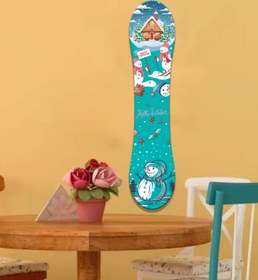 Resim Kardan Adam Temalı Snowboard-Kış - 11x35 Cm 