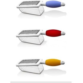 Resim Hazneli Rende Saplı Çift Yönlü Sarımsak Peynir Meyve Sebze El Rendesi Royaleks Fr-166 Çok Renkli 