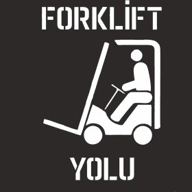 Resim İsg Tabelam 50x50/kompozit/Forklift Yolu Boyama Şablonu 