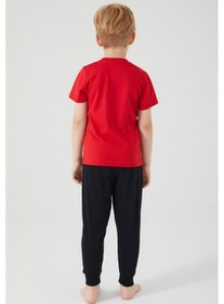 Resim Spiderman The Flying Hero Kırmızı Erkek Çocuk Kısa Kol Pijama Takım 5274-32939 Kırmızı 
