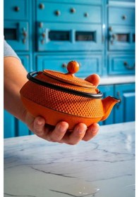 Resim Bambum Linden - Sümbül Döküm Demlik 750 Ml Turuncu Turuncu 