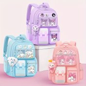 Resim 1 adet Sanrio için for kuromi ve için for my melody Büyük Kapasiteli Sırt Çantası, Ayarlanabilir Askılar, Çoklu Bölümler ve Sevimli Karakter Tasarımı - Hafif Dayanıklı Kumaş için, Seyahat, Günlük Kullanım, Sırt Çantası için, Oynak Karakter Tasarımı, Güvenli Fermuar Kapanışı 