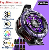 Resim Elmpaly Memo Manyetik Telefon Soğutucu Fan Kılıfı Pro Max Usb Güç Taşınabilir Hızlı Soğutma İphone 15 Pro Max Xiaomi 14 Samsung S24 Uyumlu Rgb Aydınlatma 