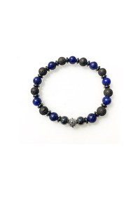 Resim Lapis Lazuli - Lav Taşi - Hematit - Erkek Doğaltaş Bileklik Çok Renkli 