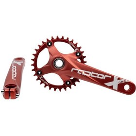 Resim Shimano Raptor A28z-as322 Tekli Aynakol+orta Göbek 32t 170mm Kırmızı 260172 Siyah 