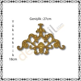 Resim Altın Saray Tavan Köşe Motif 27*18 cm (1 Adet) 