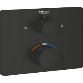 Resim Grohe Grohtherm Termostatik Banyo/duş Bataryası 2 Çıkışlı Divertörlü - 1022092430 Siyah Siyah 