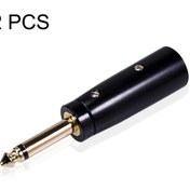 Resim LZ1168G 2 Parça Yaldızlı 6.35mm Mono XRL Ses Adaptörü 