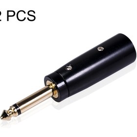 Resim LZ1168G 2 Parça Yaldızlı 6.35mm Mono XRL Ses Adaptörü 