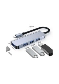 Resim Type-C 1xUSB 3.0 3xUsb 2.0 HUB Otg Çoğaltıcı Adaptörü BYL-2013T 