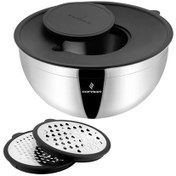 Resim Sofram 5 Parça 24 Cm Karıştırma ve Saklama Kabı 4,60 Litre Gri 