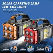 Resim LiHangStar 100W LED Taşınabilir El Feneri, COB Yan Işık, 4 Aydınlatma Modu, USB Şarj Edilebilir Nikel Pil, Kamp, Balıkçılık, İş ve Acil Durumlar için El Feneri, ABS Malzeme, Parlak Beyaz Işık, USB Kablosu Dahil, Kamp Lambası 