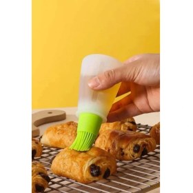 Resim 60 ml Silikon Yağ Fırça Şişesi Yumurta Sos Sürme Yağlama Fırçası Ucu Silikon Fırçalı Yağdanlık 
