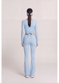 Resim Holly Lolly Bağlamalı Crop Kesim Ellen Bolero Mavi 