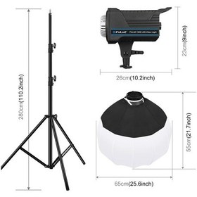 Resim Puluz 150W 3200K-5600K Stüdyo Video Işığı Softbox Set 