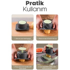 Resim Tilbe Home Vegetable Cutter Pro Rende Sebze Doğrayıcı Dilimleyici Hazneli Soğan Küp Kesici Dicer Ren Renkli 