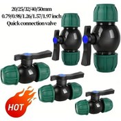 Resim Willowhaven 40mm Pe Hızlı Bağlantı Vana Su Hortumu Tamir Vana Vana Bağlantı Parçası 