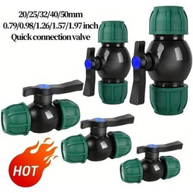 Resim Willowhaven 40mm Pe Hızlı Bağlantı Vana Su Hortumu Tamir Vana Vana Bağlantı Parçası 