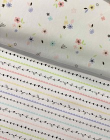 Resim Evmila Minik Çiçekler Desenli Nevresim Takımı - 160x220cm Nevresim +50x70cm Yastık Kılıfı+100x200cm Çarşaf 