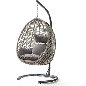 Resim Clas Bahçe Salıncağı - Kahverengi Rattan 