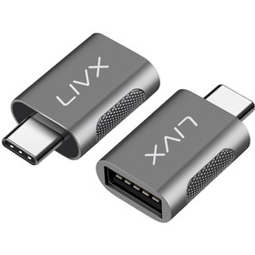 Resim Livx USB3.0 to Type C Çevirici Dönüştürücü OTG Adaptör İkili Pake 