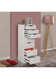 Resim Flow Çekmeceli Şifonyer Beyaz / Genç-Yatak Odası Şifonyer 