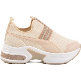 Resim Aspor Bej Taşlı Kadın Sneaker Çok Renkli 