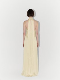 Resim Hand-Embellished Silk Tulle Gown In Butter Yellow - 34 