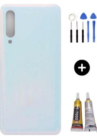Resim Xiaomi Mi 9 Uyumlu Arka Pil Kapağı Beyaz + Montaj Seti Çok Renkli 