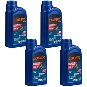 Resim Lubex Rapidus 20W-40 1 L 4 Zamanlı Motosiklet Yağı (4 Adet) 