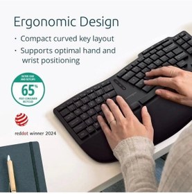Resim Kensington Pro Fit Ergonomik Kablosuz Klavye K75406us Black Rechargeable Keyboard 
