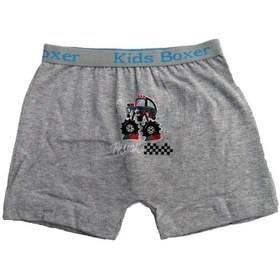 Resim Sedef Yıldızı 12 Li Paket Sedef Yıldız Erkek Çocuk Likralı Boxer 1089 Gri 