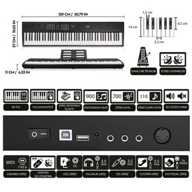 Resim Jwin Sapphire Sdp-112 Çekiç Aksiyonlu 88 Tuşlu Dijital Piyano Taşıma Çantası Hediyeli + TabureJwin Sapphire Sdp-112 Çekiç Aksiyonlu 88 Tuşlu Dijital Piyano Taşıma Çantası Hediyeli + Tabure 