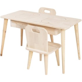 Resim FASTWOOD Çam Çocuk Oyun Masası 
