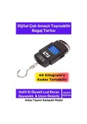 Resim Lcd Ekran Seyahat Bavul Ağırlık Tartı Dijital Çok Amaçlı Taşınabilir El Ölçekli Bagaj Tartısı Çok Renkli 