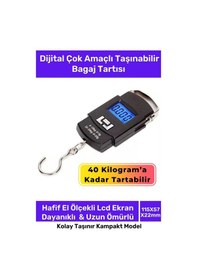 Resim Lcd Ekran Seyahat Bavul Ağırlık Tartı Dijital Çok Amaçlı Taşınabilir El Ölçekli Bagaj Tartısı Çok Renkli 