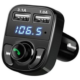 Resim Manessa Carx8 Araç Fm Transmitter Bluetooth Usb Mp3 Sd Kart Çakmaklık Girişli Oto Müzik Çalar Kiti 