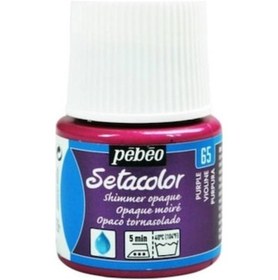Resim Pebeo Setacolor Shimmer Pırıltılı Opak Kumaş Boyası 65 Purple 