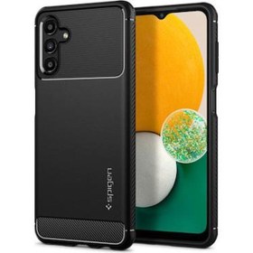 Resim Spigen Galaxy A13 ile Uyumlu Kılıf Rugged Armor Matte Black 
