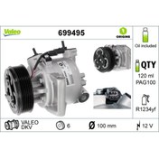 Resim Valeo KLIMA KOMPRESURU RENAULT DUSTER SANDERO LOGAN K9K 1.5DCI 17> NISSAN MICRA 17> - 699495 