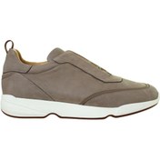 Resim Platin Nubuk Vizon Deri Erkek Sneaker 