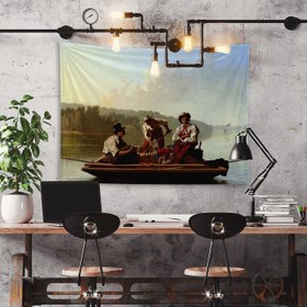 Resim Boatmen on the Missouri Duvar Örtüsü - 60 cm x 90 cm 