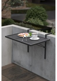 Resim Retodesign Metal Katlanır Balkon Masası -askılı Katlanır Masa 500 Siyah 