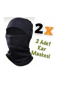 Resim DUDAKTAN KALBE 2 Adet Kar Maskesi Rüzgar Geçirmez Full Likralı Termal Kumaş (HER BEDENE UYGUNDUR) 