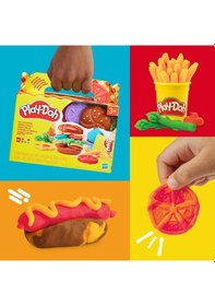 Resim Play Doh Yiyecek Şekilleri Oyun Hamur Seti G1609 G1614 Izgara renkli 